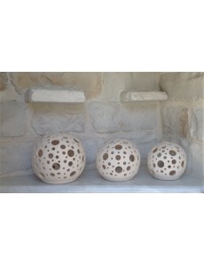 Ceramic Tea Light Candle Lanterns "Sphere"