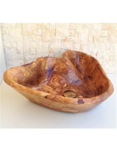 Handcrafted Bathroom Sink  Natural Olive wood  