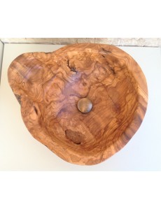 Handcrafted Bathroom Sink Natural Olive Wood 