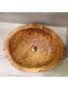 Handcrafted Bathroom Sink from Natural Olive Wood 