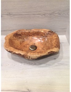 Handcrafted Bathroom Sink from Natural Olive Wood 