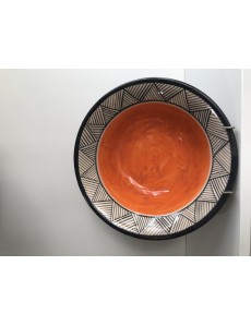 BLUE SALAD BOWL HANDMADE CERAMIC