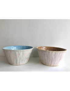Ceramic salad bowl set of 2