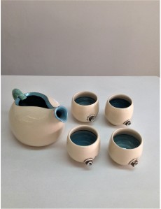 Handmade Ceramic set for Wine